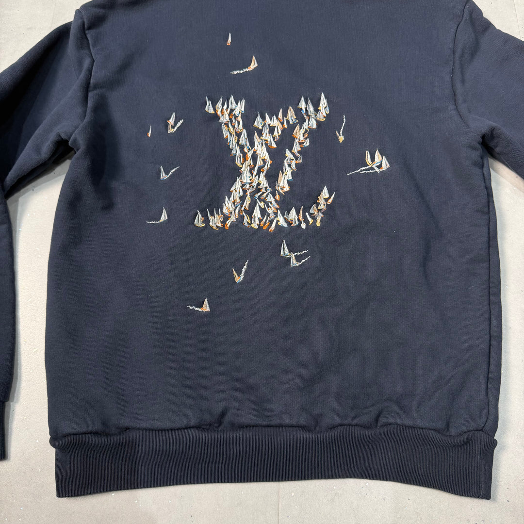 Louis Vuitton Navy Hoodie ( M )