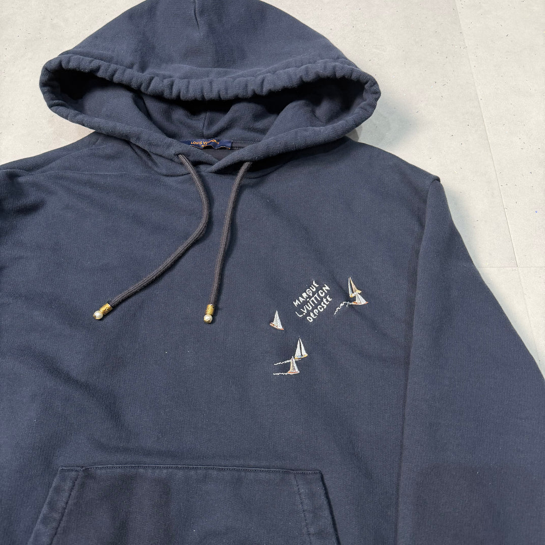 Louis Vuitton Navy Hoodie ( M )